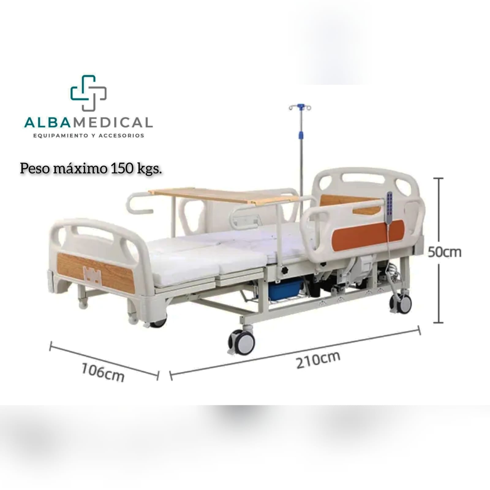 Catre Clínico Electrónico Multifuncional Alba Medical