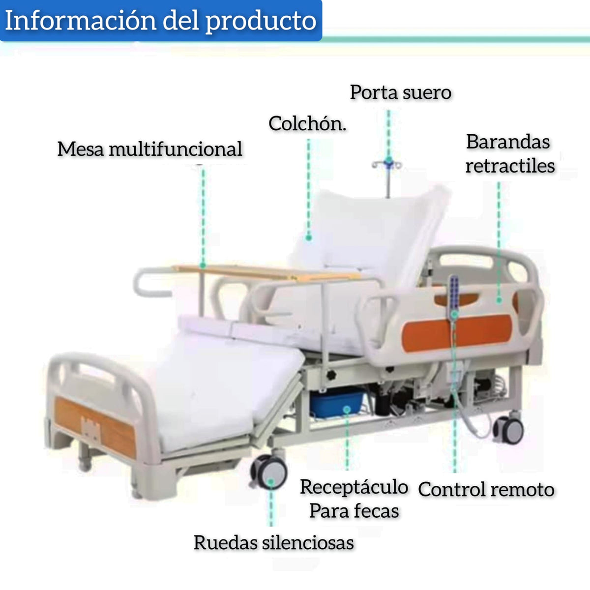 Catre Clínico Electrónico Multifuncional Alba Medical