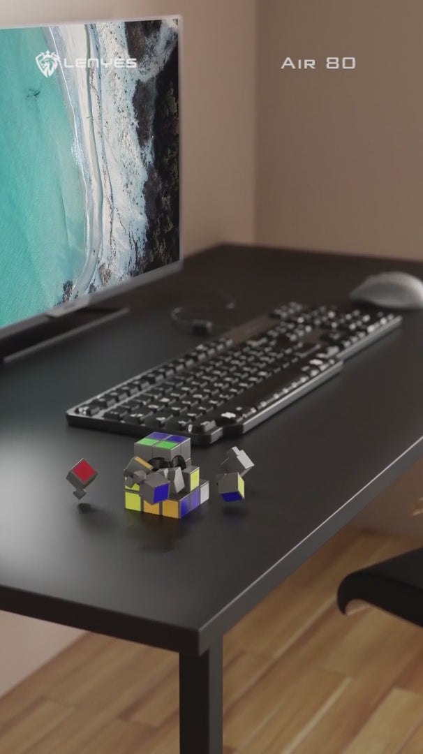 EarPods Duales Pink - Lenyes Air 80 Tesla TWS Wireless Head Bluetooh 5.3