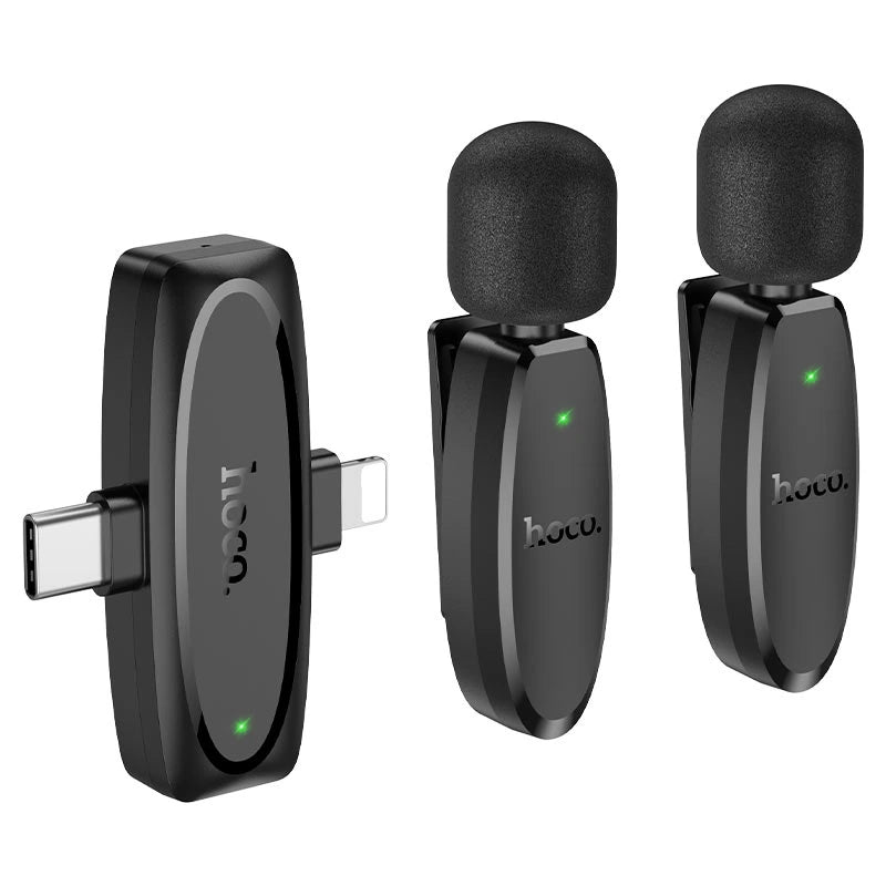2 Micrófonos Inalámbricos Hoco L15 Crystal iP+Type-C